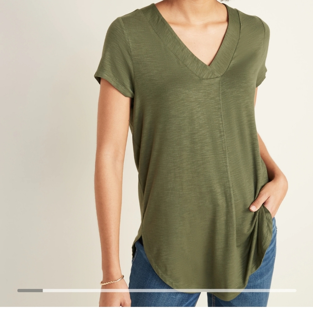 NWT Old Navy Loose Luxe Tunic Tee - Olive XL